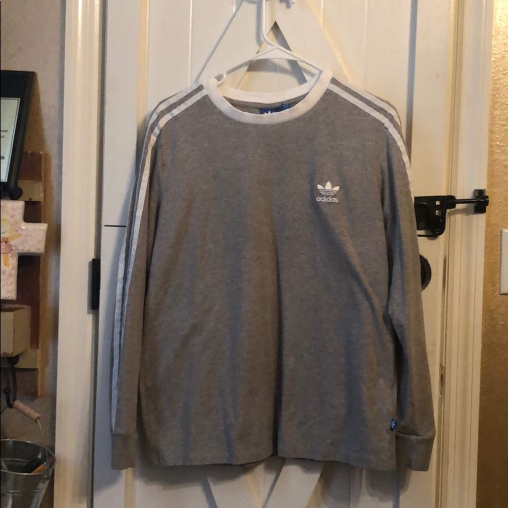 Adidas grey long sleeved t-shirt